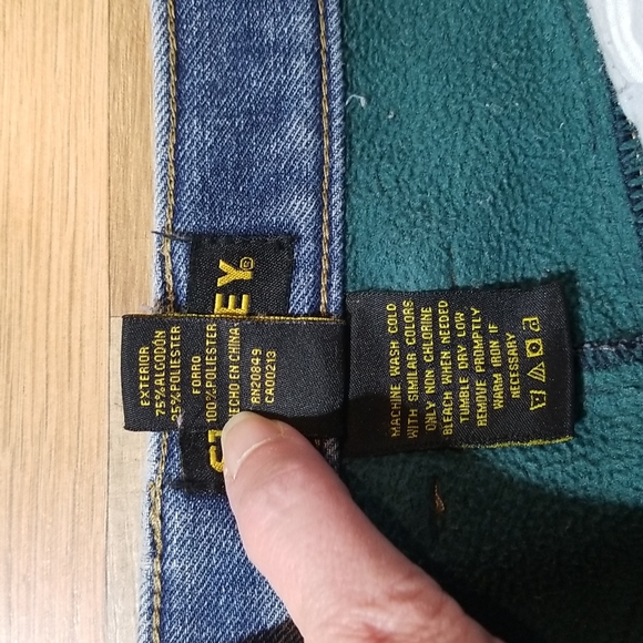 STANLEY Flannel Lined 5 Pocket Straight Leg Jeans 34 x 32 - Picture 3 of 14